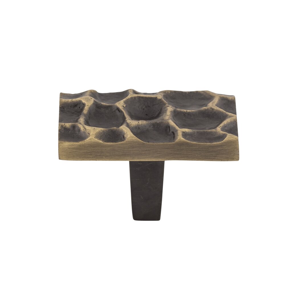 Top Knobs Cobblestone 1 7/8" Long Rectangle Knob in Brass Antique