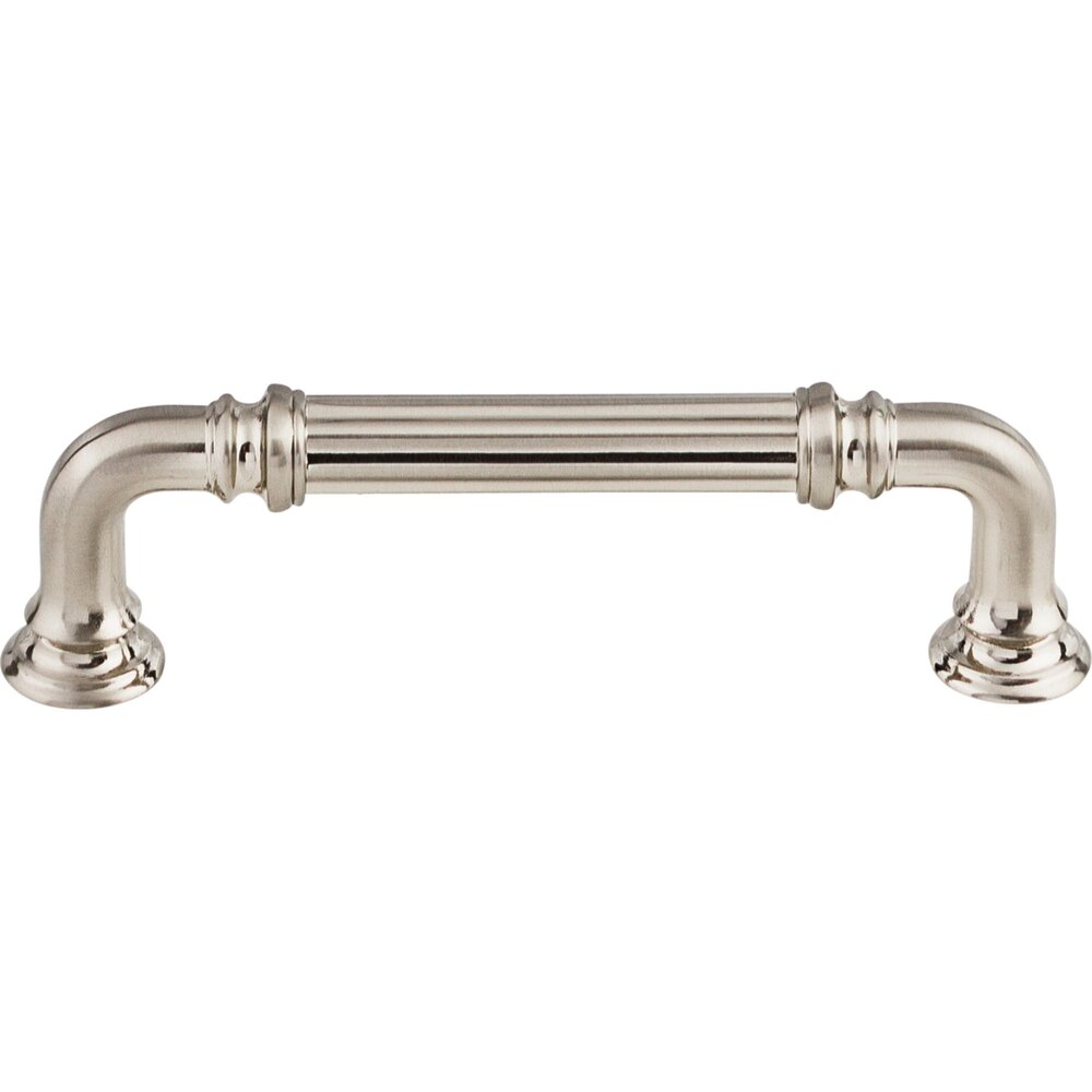 Top Knobs Reeded 3 3/4" Centers Bar Pull in Brushed Satin Nickel