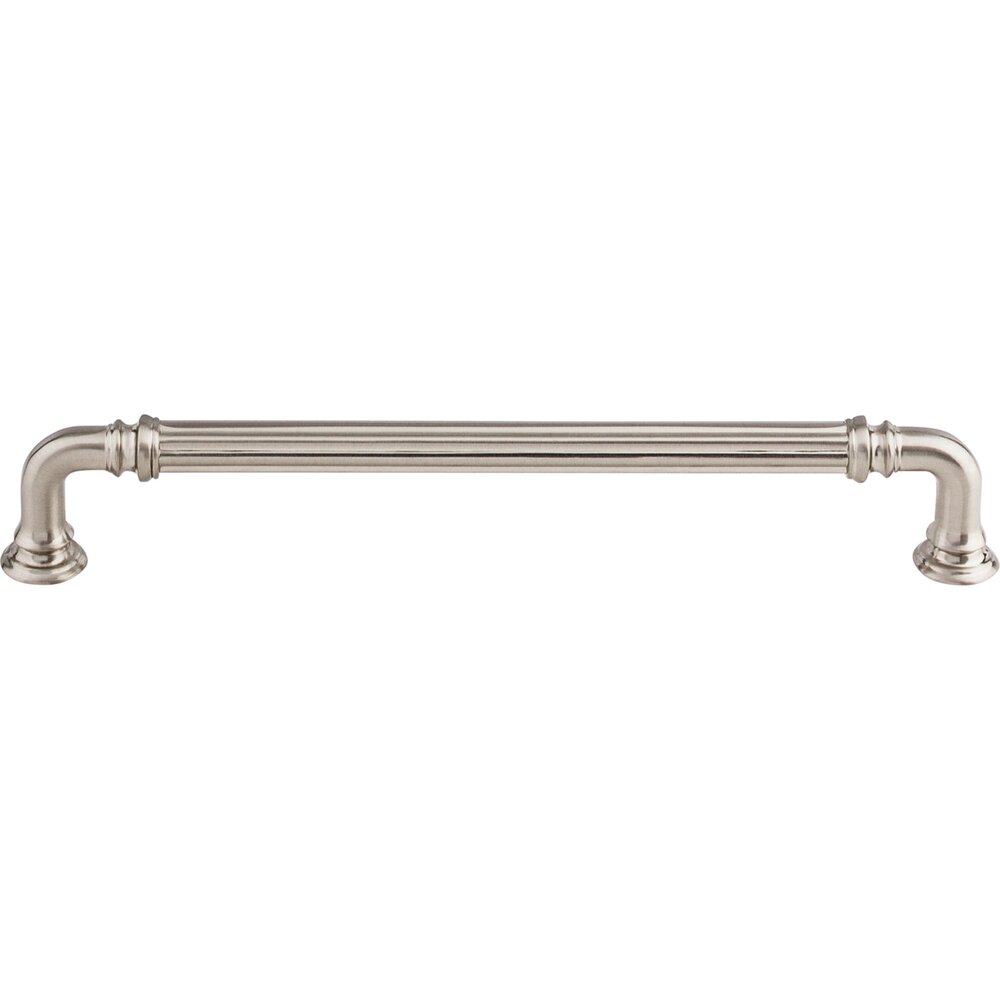 Top Knobs Reeded 7" Centers Bar Pull in Brushed Satin Nickel