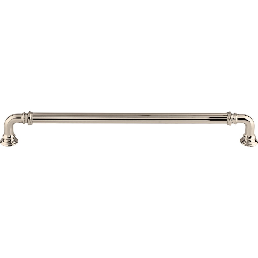 Top Knobs Reeded 9" Centers Bar Pull in Polished Nickel