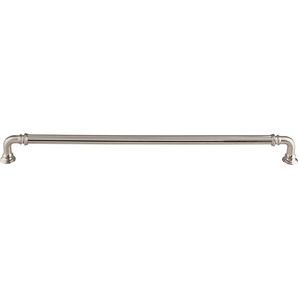 Top Knobs Reeded 12" Centers Bar Pull in Brushed Satin Nickel