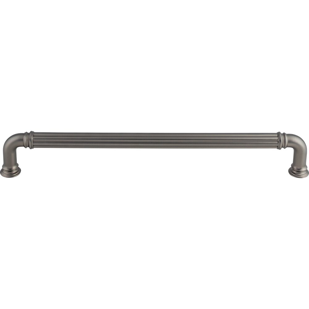 Top Knobs Reeded 18" Centers Appliance Pull in Ash Gray