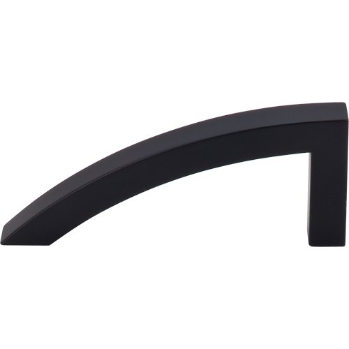 Top Knobs Sloped 3 7/8" Centers Bar Pull in Flat Black