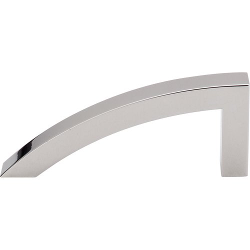 Top Knobs Sloped 3 7/8" Centers Bar Pull in Polished Nickel