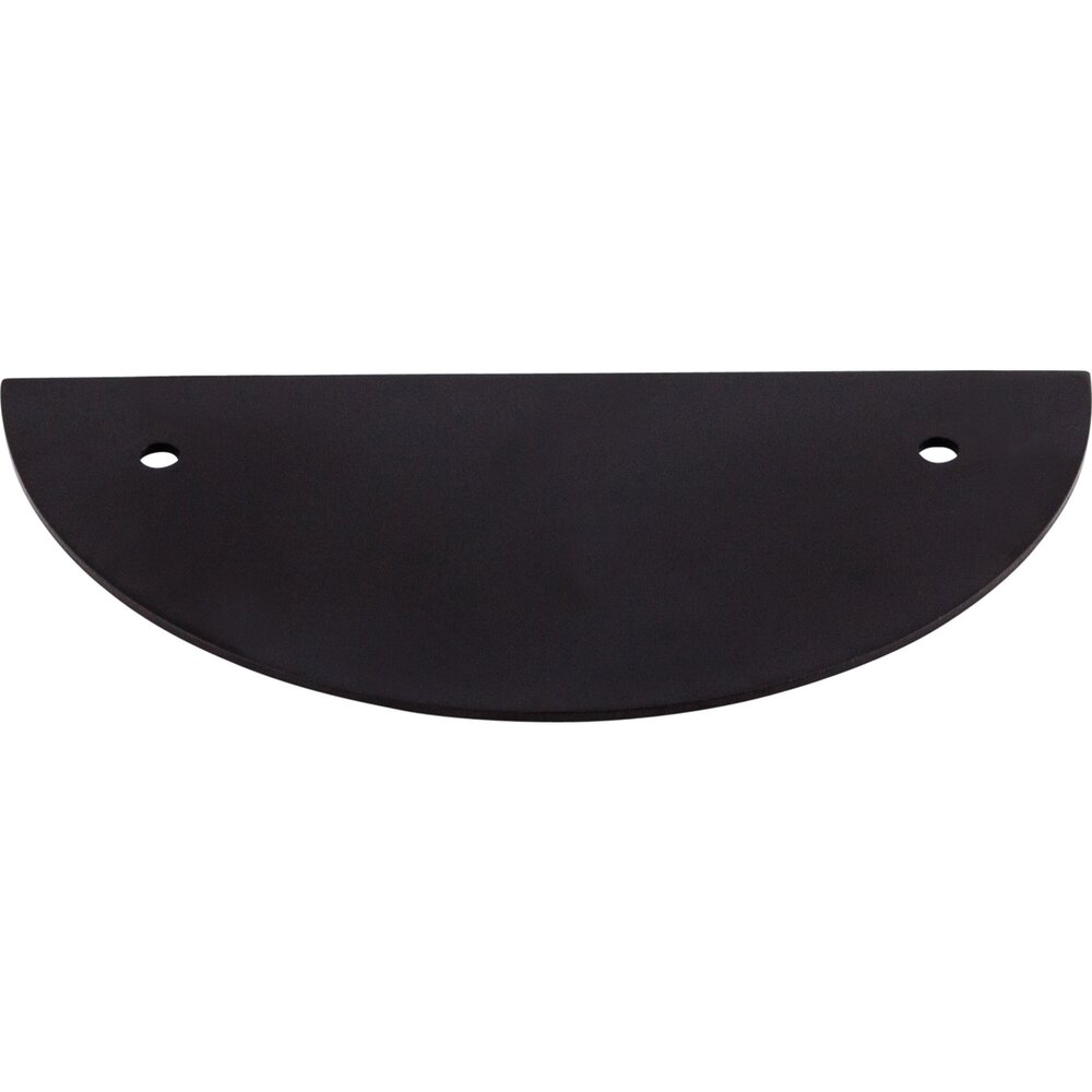 Top Knobs Half Circle 3 1/2" Centers Pull Backplate in Flat Black