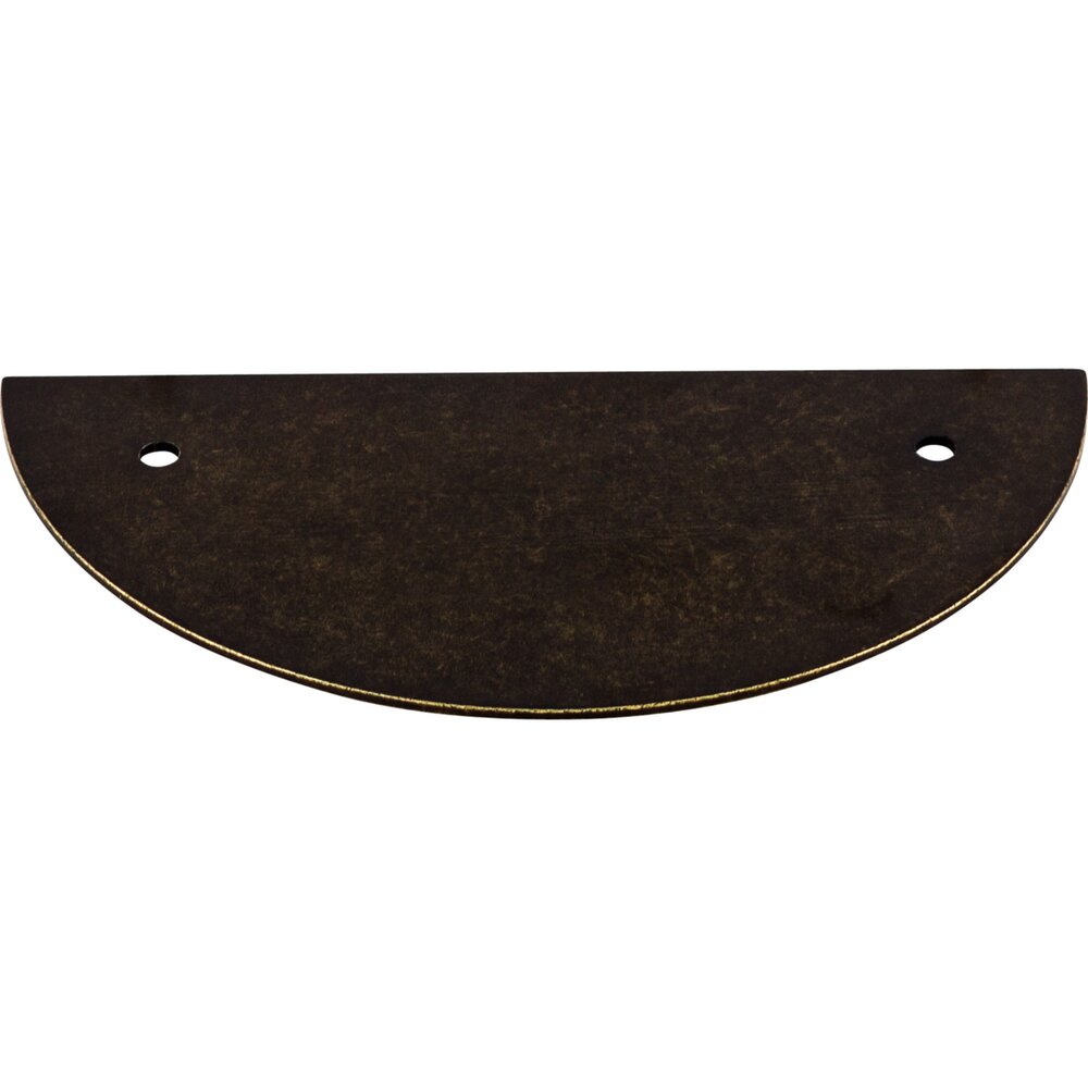 Top Knobs Half Circle 3 1/2" Centers Pull Backplate in German Bronze