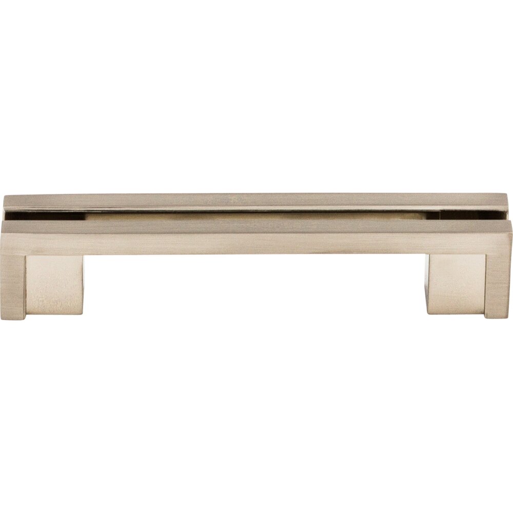 Top Knobs Flat Rail 3 1/2" Centers Bar Pull in Brushed Satin Nickel