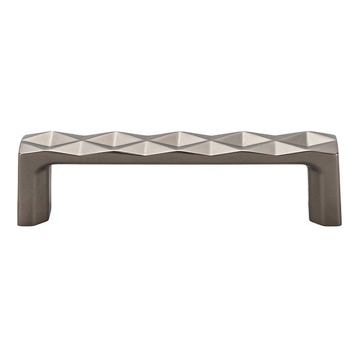 Top Knobs Quilted 3 3/4" Centers Bar Pull in Ash Gray