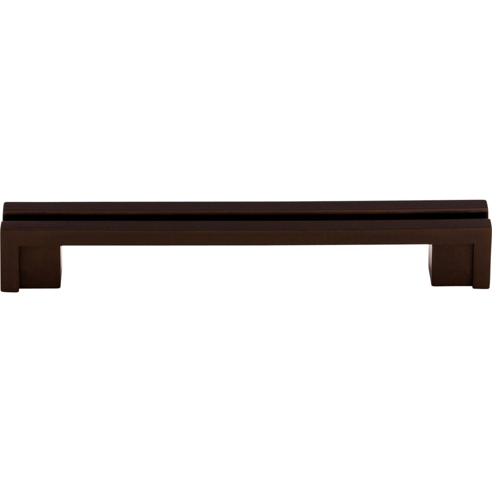 Top Knobs Flat Rail 5" Centers Bar Pull in Oil Rubbed Bronze