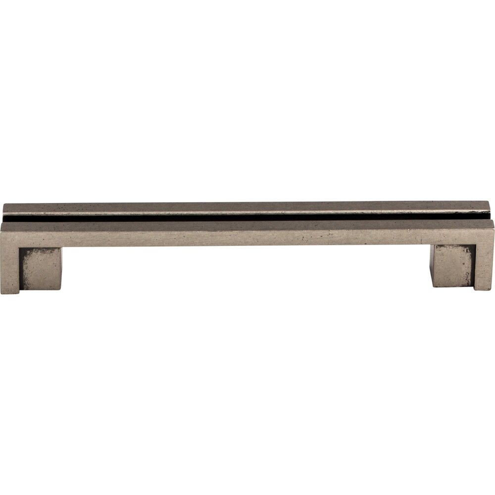 Top Knobs Flat Rail 5" Centers Bar Pull in Pewter Antique