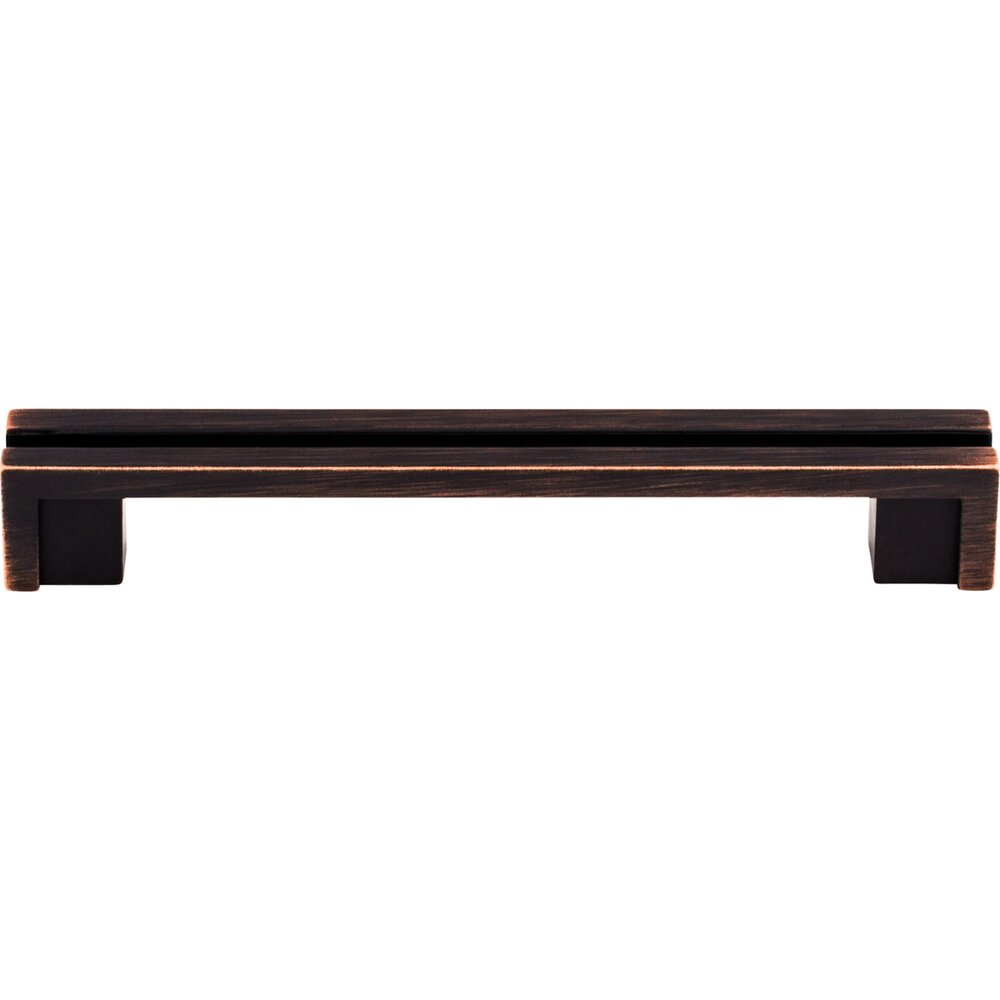 Top Knobs Flat Rail 5" Centers Bar Pull in Tuscan Bronze
