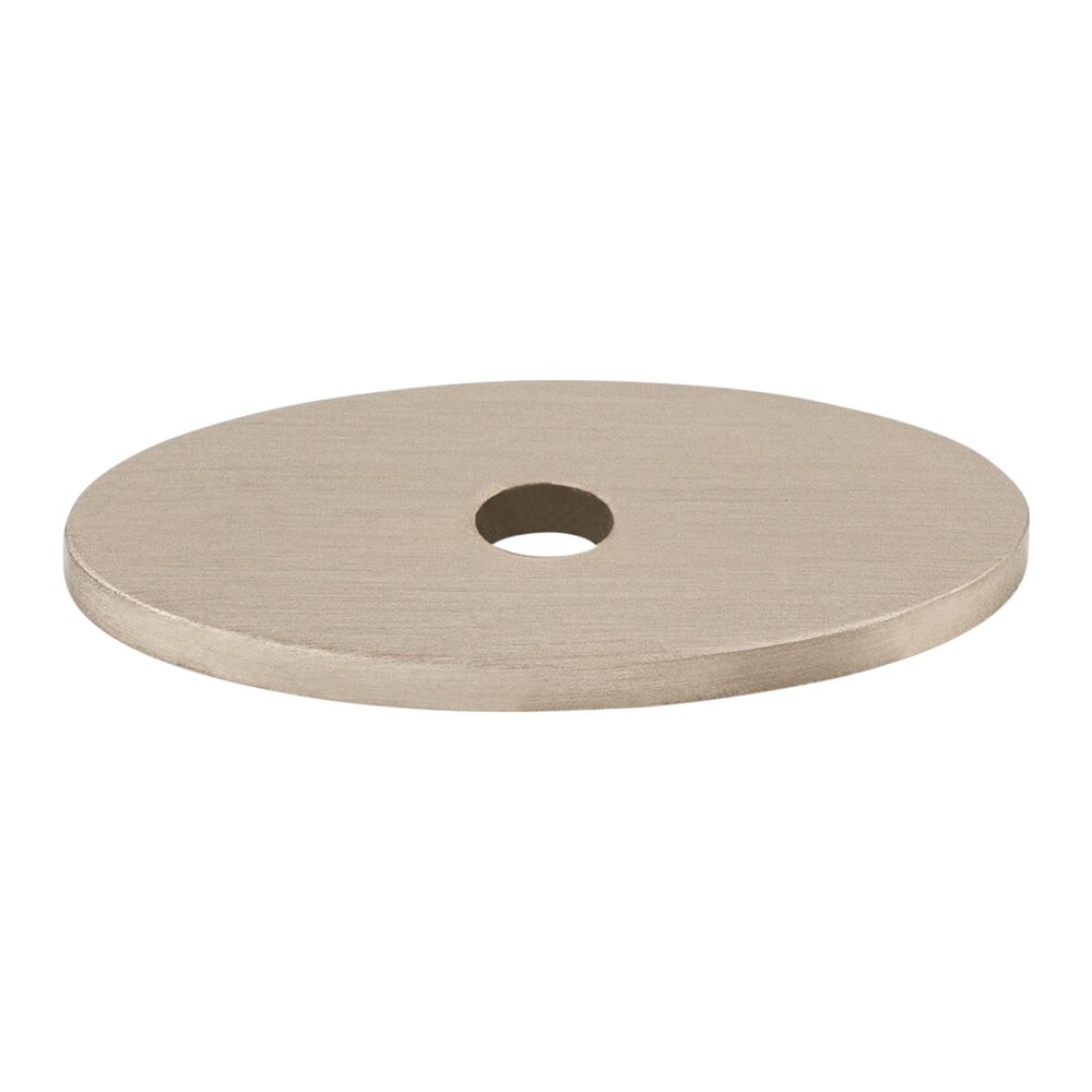 Top Knobs Oval 1 1/4" Knob Backplate in Brushed Satin Nickel