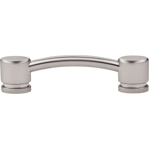 Top Knobs Oval Thin 3 3/4" Centers Bar Pull in Brushed Satin Nickel