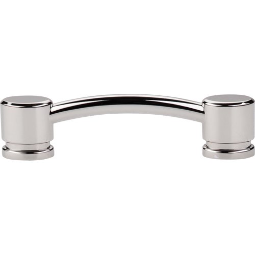 Top Knobs Oval Thin 3 3/4" Centers Bar Pull in Polished Nickel