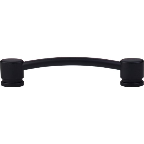 Top Knobs Oval Thin 5" Centers Bar Pull in Flat Black