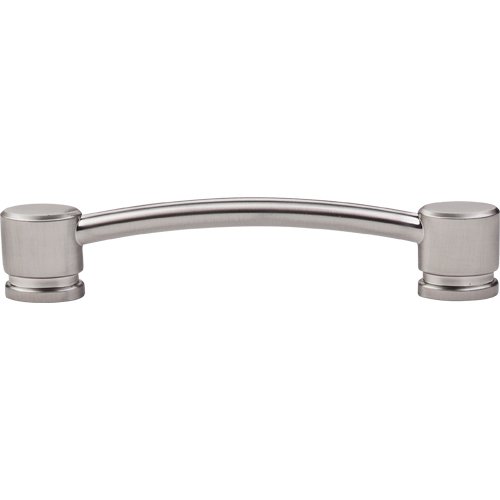Top Knobs Oval Thin 5" Centers Bar Pull in Brushed Satin Nickel