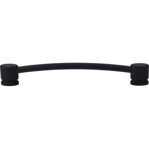 Top Knobs Oval Thin 7" Centers Bar Pull in Flat Black