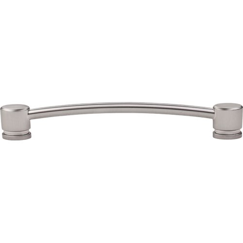 Top Knobs Oval Thin 7" Centers Bar Pull in Brushed Satin Nickel