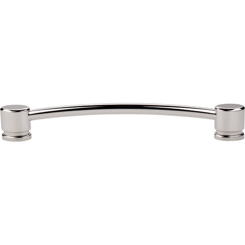 Top Knobs Oval Thin 7" Centers Bar Pull in Polished Nickel