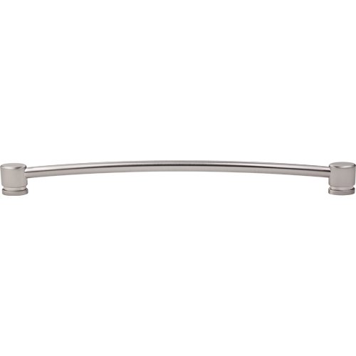 Top Knobs Oval Thin 12" Centers Bar Pull in Brushed Satin Nickel