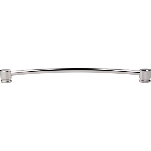 Top Knobs Oval Thin 12" Centers Bar Pull in Polished Nickel