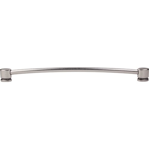 Top Knobs Oval Thin 12" Centers Bar Pull in Pewter Antique
