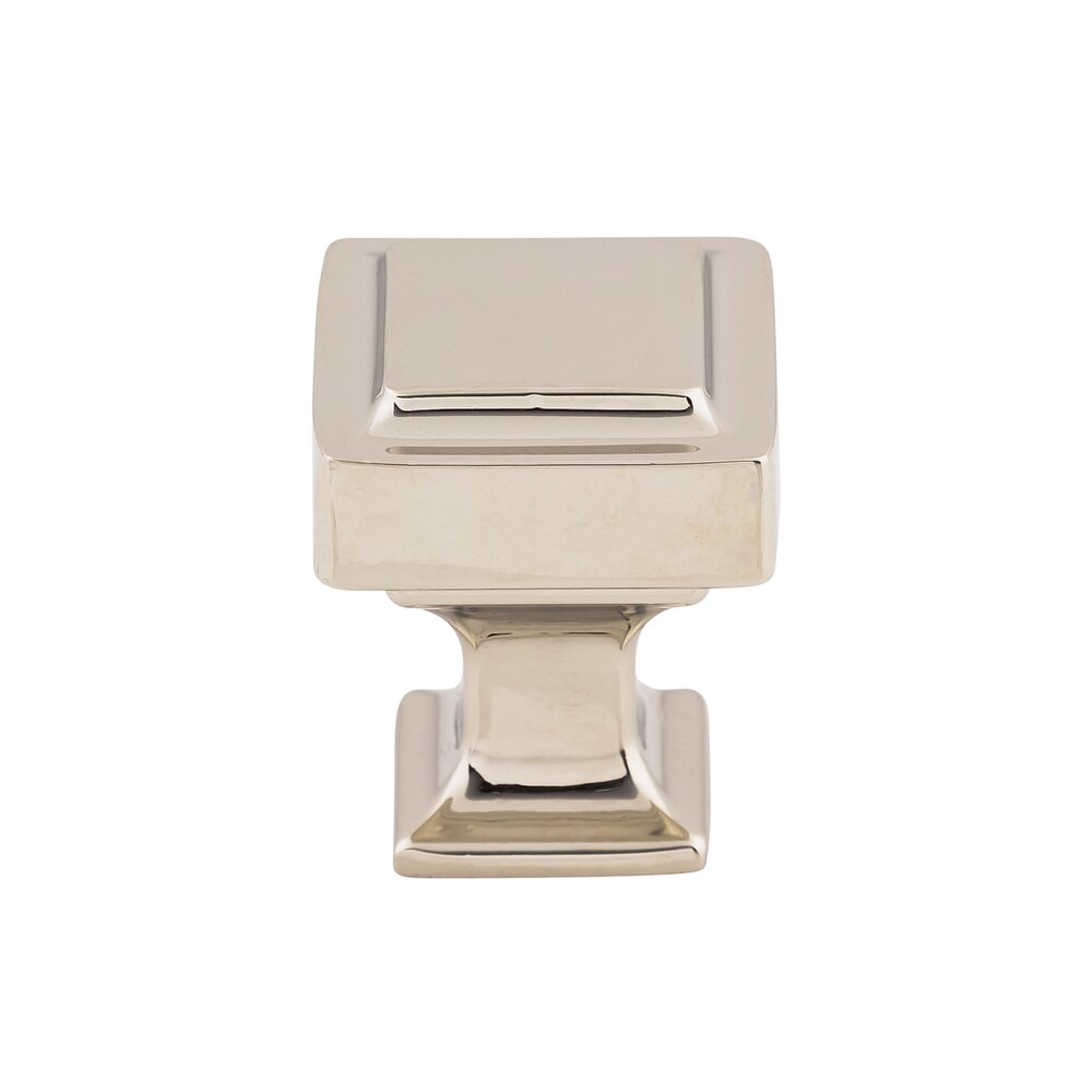 Top Knobs Ascendra 1" Long Square Knob in Polished Nickel