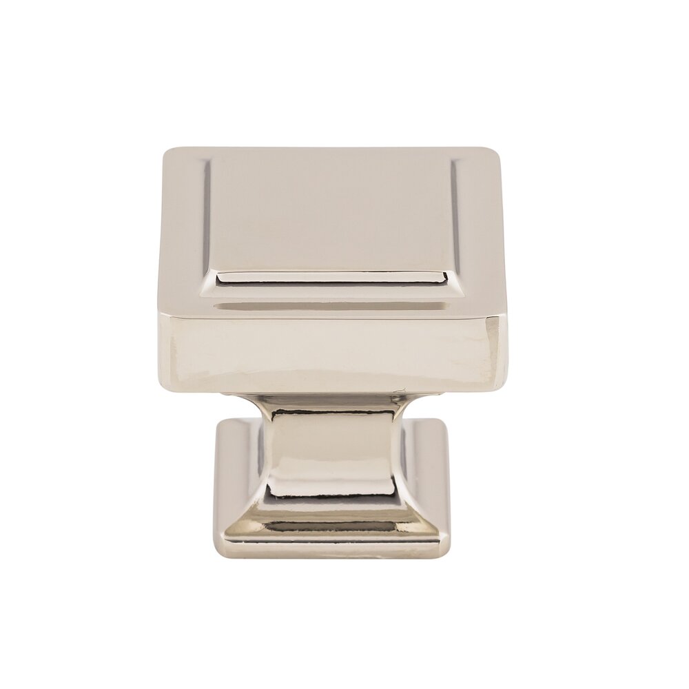 Top Knobs Ascendra 1 1/4" Long Square Knob in Polished Nickel
