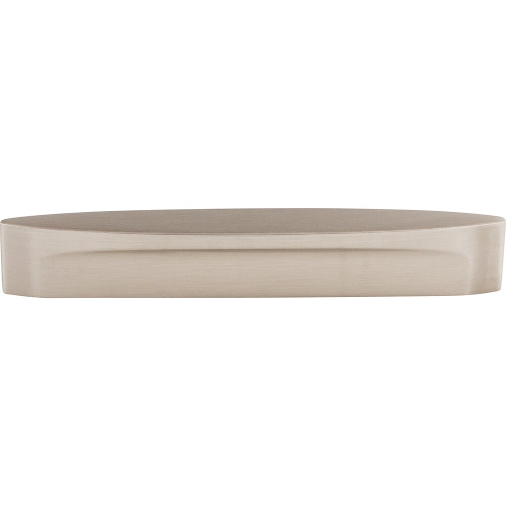 Top Knobs Oval Long Slot 5" Centers Finger Pull in Brushed Satin Nickel