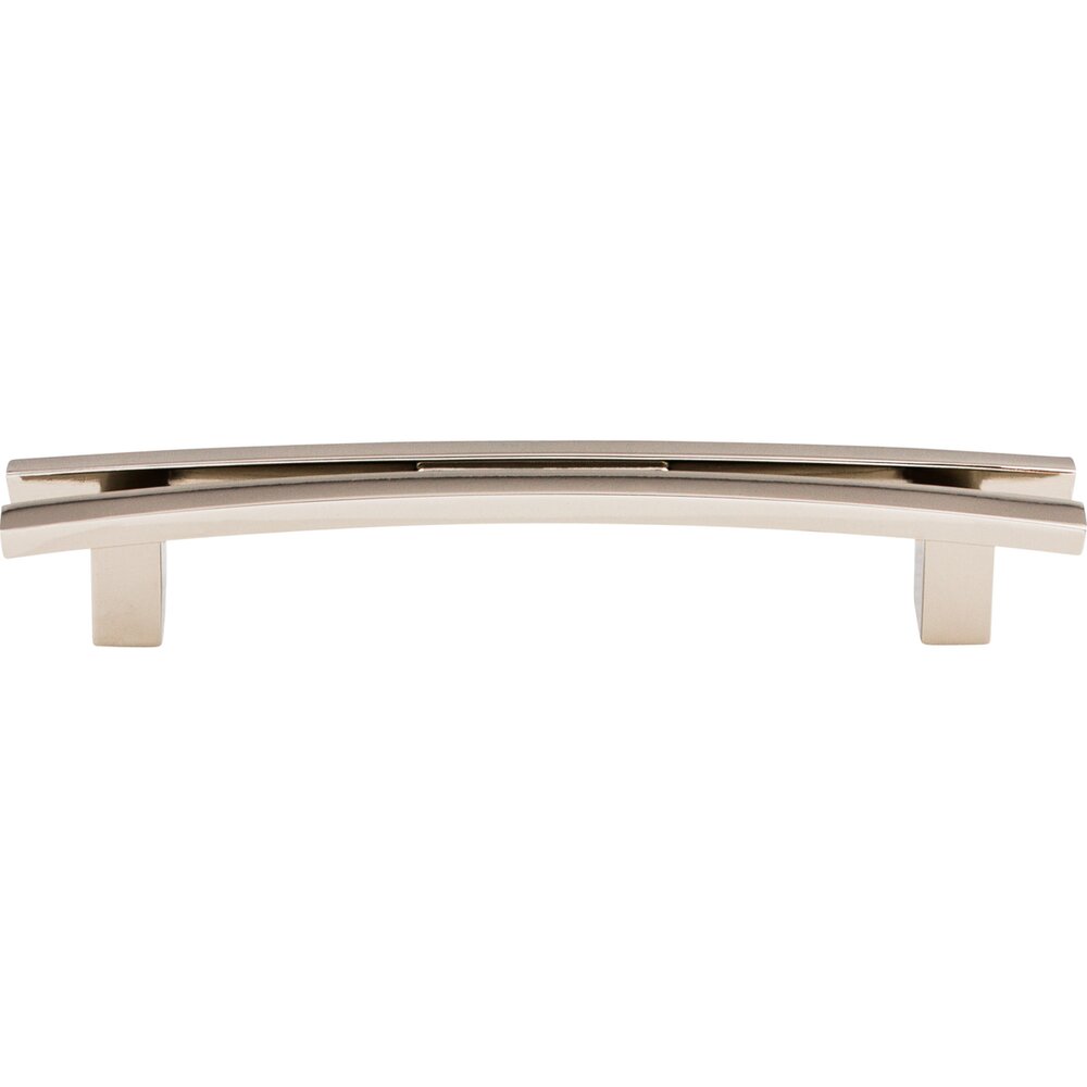 Top Knobs Flared 5" Centers Bar Pull in Polished Nickel