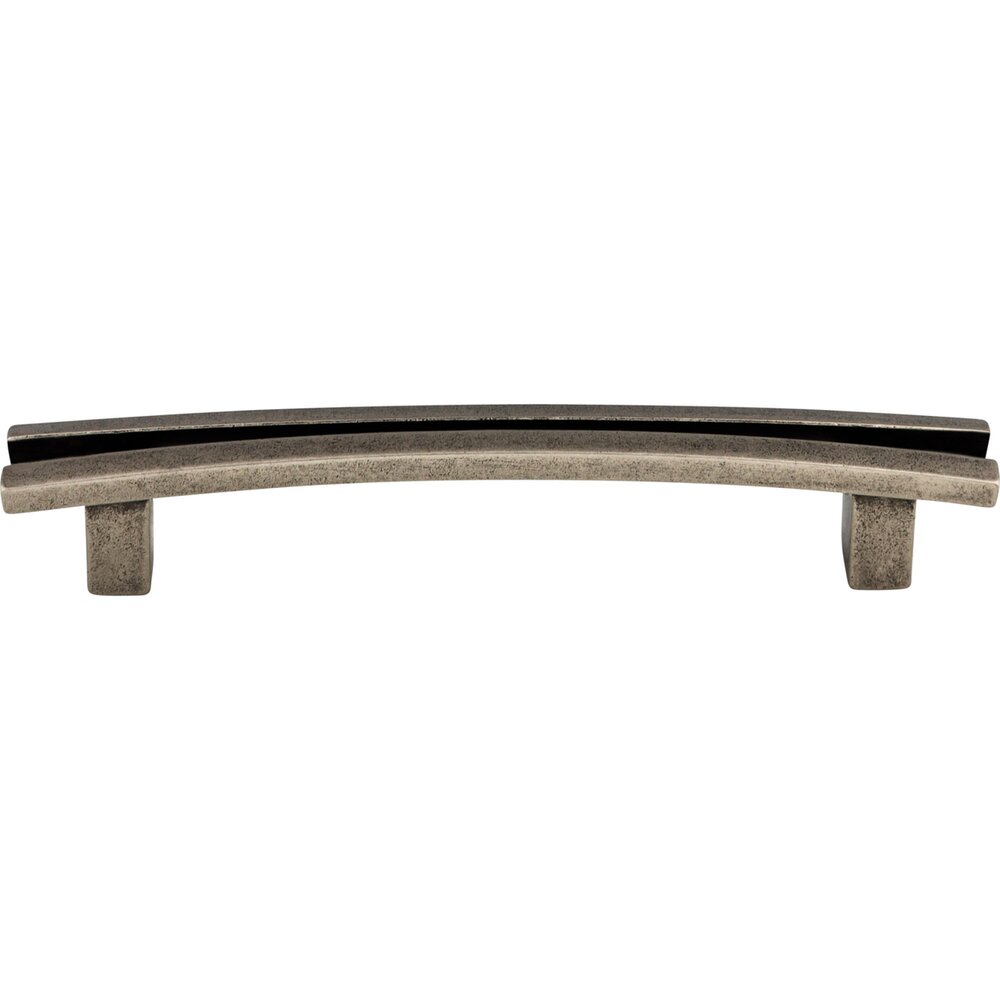 Top Knobs Flared 5" Centers Bar Pull in Pewter Antique