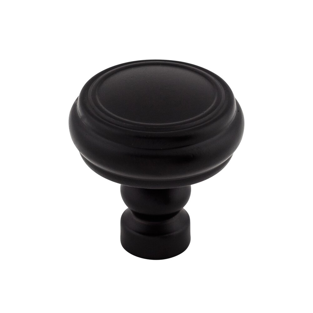 Top Knobs Brixton Rimmed 1 1/4" Diameter Mushroom Knob in Flat Black