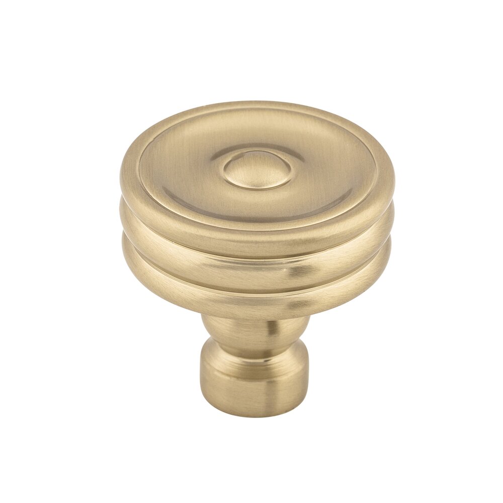 Top Knobs Brixton Ridged 1 1/4" Diameter Mushroom Knob in Honey Bronze