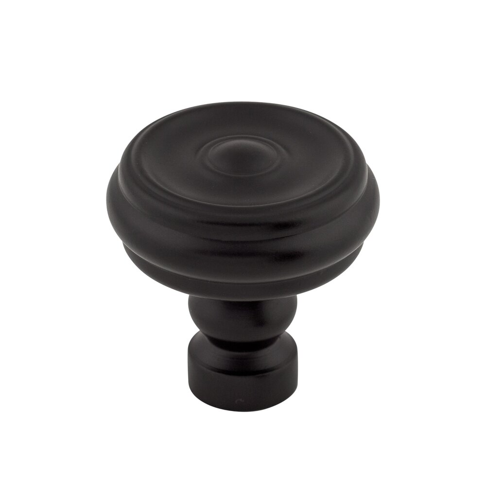 Top Knobs Brixton Button 1 1/4" Diameter Mushroom Knob in Flat Black
