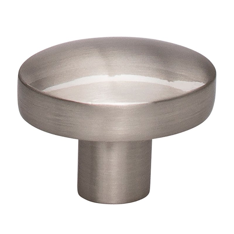 Top Knobs Hillmont 1 3/8" Long Oval Knob in Brushed Satin Nickel
