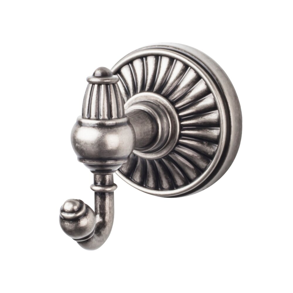 Top Knobs Tuscany Bath Double Hook in Pewter Antique