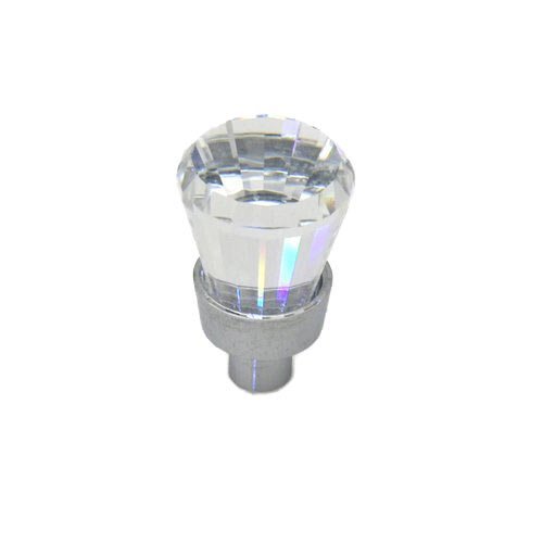 Topex 3/4" Diameter Round Swarovski Crystal Knob in Bright Chrome