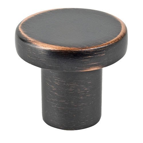 Topex 1 1/8" Flat Circular Knob in Brushed Oil Rubbed Bronze