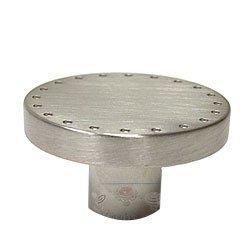 Topex 2" (51mm) Spotted Circular Knob in Brushed Nickel