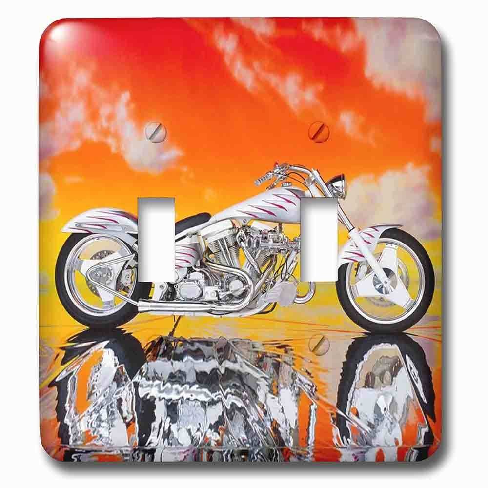 Jazzy Wallplates Double Toggle Wallplate With Harley-Davidson® Motorcycle