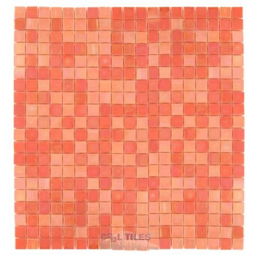 Vicenza Mosaico Glass Tiles Film Faced Sheets in Magenta