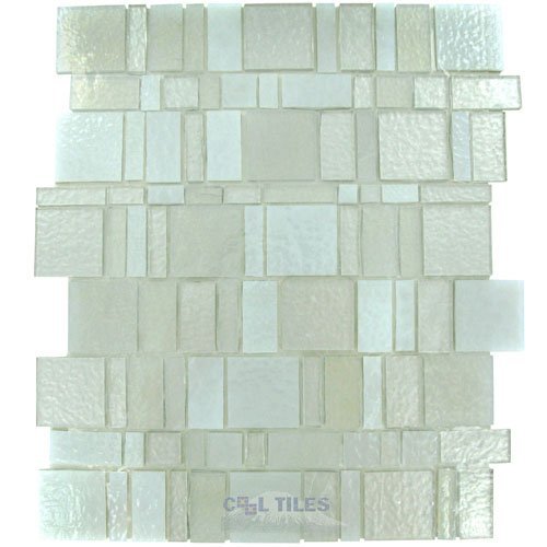 Vicenza Mosaico Glass Tiles Handcut Glass Mesh Mounted Sheets In Argento