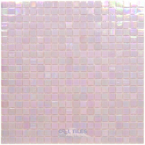 Vicenza Mosaico Glass Tiles 5/8" Glass Film-Faced Sheets in Cosmic Cream