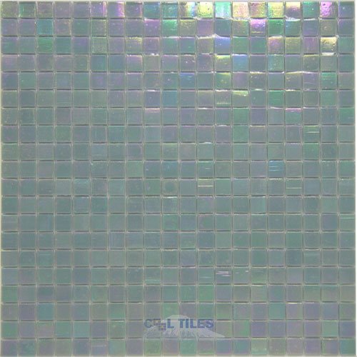 Vicenza Mosaico Glass Tiles 5/8" Glass Film-Faced Sheets in River Mist