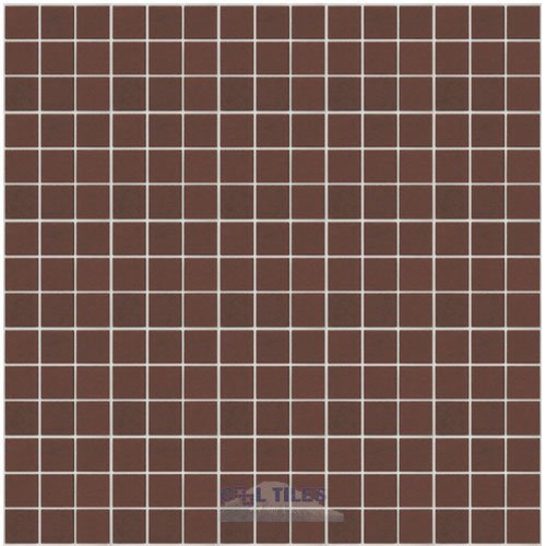 Vicenza Mosaico Glass Tiles 3/4" Glass Film-Faced Sheets in Brickstone