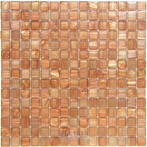 Vicenza Mosaico Glass Tiles 3/4" Glass Film-Faced Sheets in Brunella