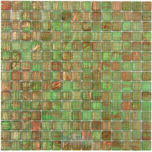 Vicenza Mosaico Glass Tiles 3/4" Glass Film-Faced Sheets in Aurora