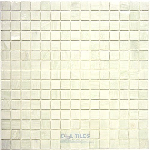 Vicenza Mosaico Glass Tiles 3/4" Glass Film-Faced Sheets in Bianca