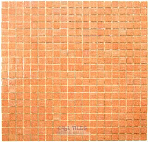 Vicenza Mosaico Glass Tiles 5/8" Glass Film-Faced Sheets in Orangina