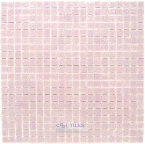 Vicenza Mosaico Glass Tiles 5/8" Glass Film-Faced Sheets in Pale Pink